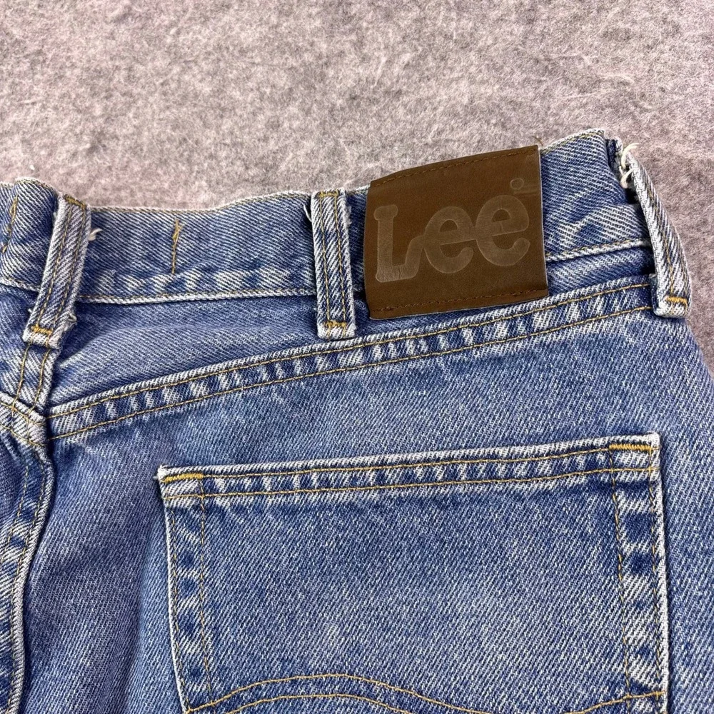 Lee Mens Relaxed Fit Straight Leg Jeans Medium Wash Blue Denim 32x30.5